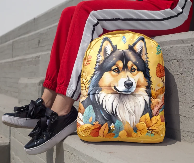 Finnish Lapphund Dog Delight Teen Joyful Surprise Minimalist Backpack 1