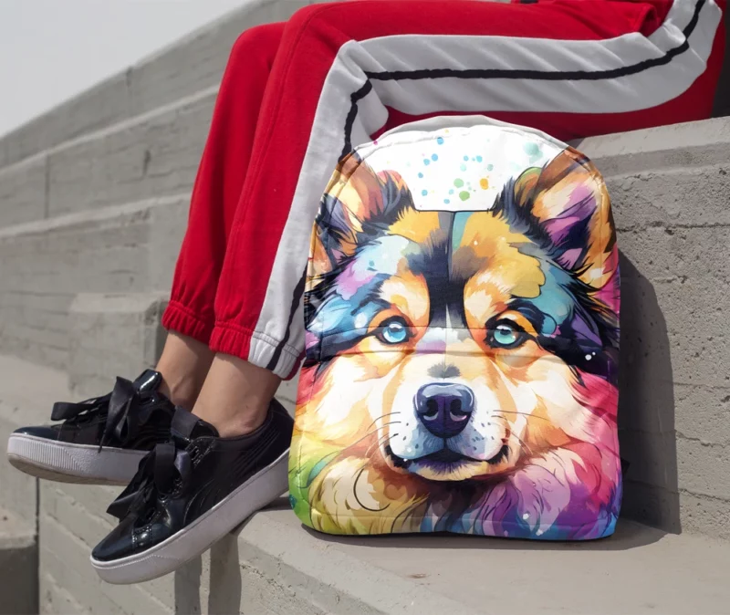 Finnish Lapphund Pup Teen Birthday Surprise Minimalist Backpack 1