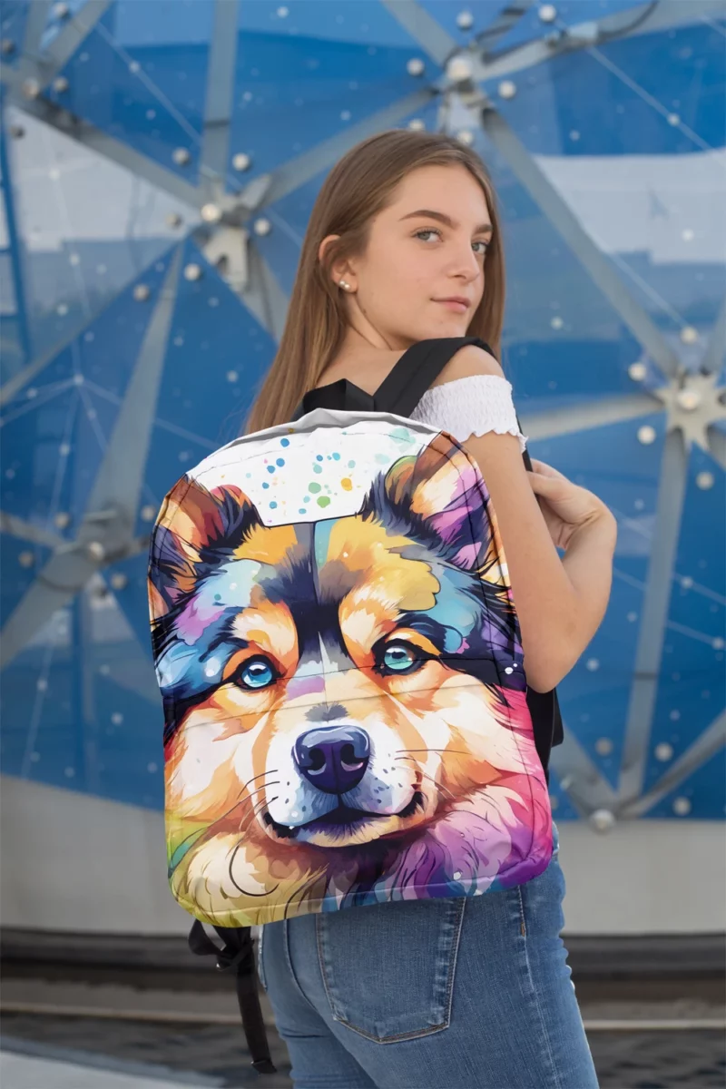 Finnish Lapphund Pup Teen Birthday Surprise Minimalist Backpack 2