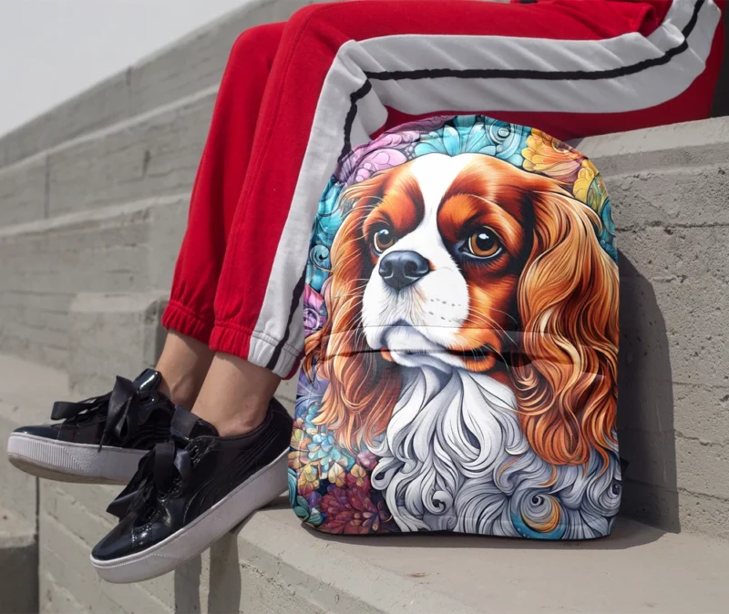 Gentle Cavalier King Charles Spaniel Dog Kindness Minimalist Backpack 1
