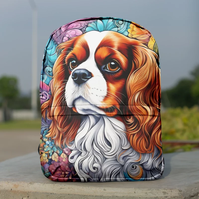 Gentle Cavalier King Charles Spaniel Dog Kindness Minimalist Backpack