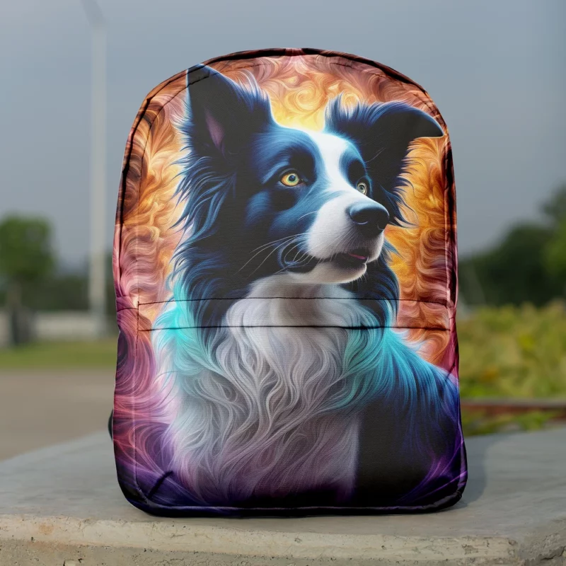 Graceful Border Collie Dog Performer Minimalist Backpack