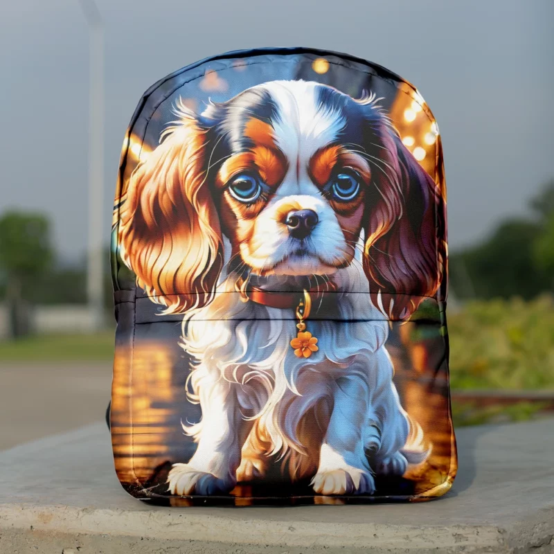 Graceful Cavalier King Charles Spaniel Dog Minimalist Backpack