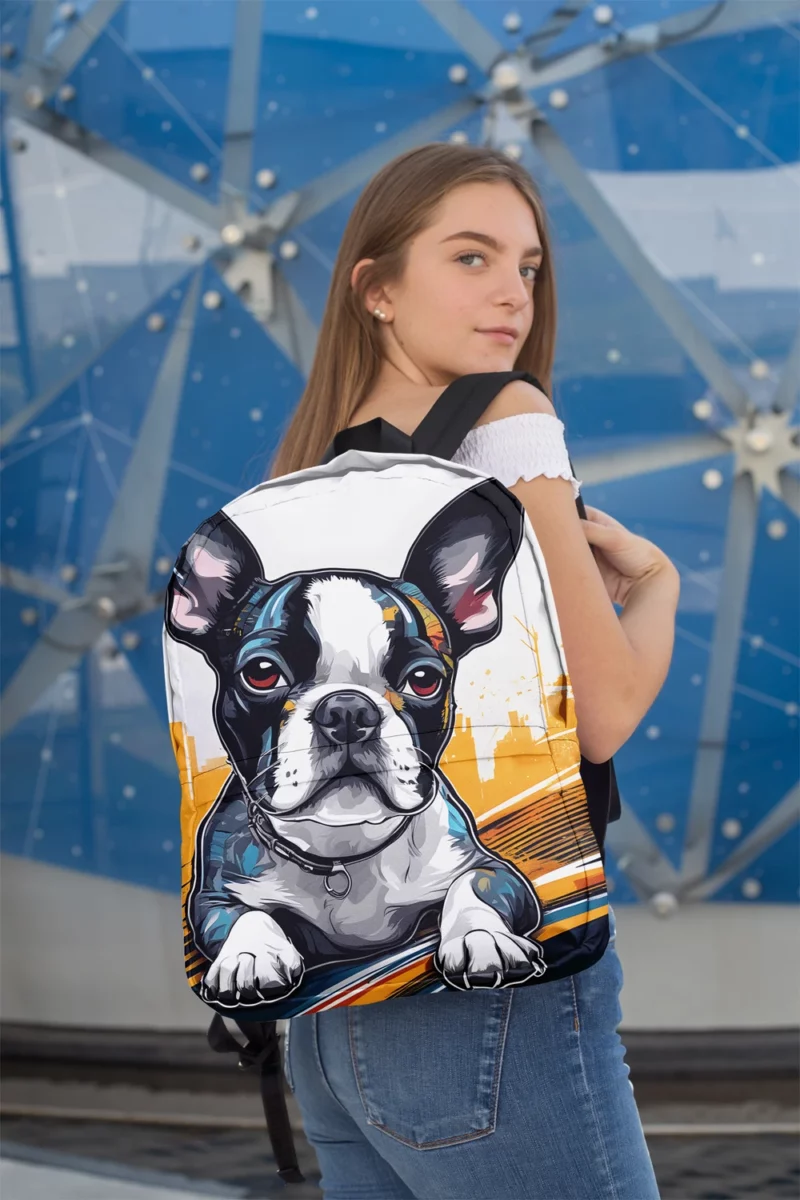 Intelligent Boston Terrier Dog Explorer Minimalist Backpack 2