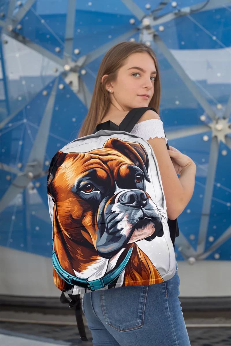 Intelligent Boxer Dog Enthusiast Minimalist Backpack 2