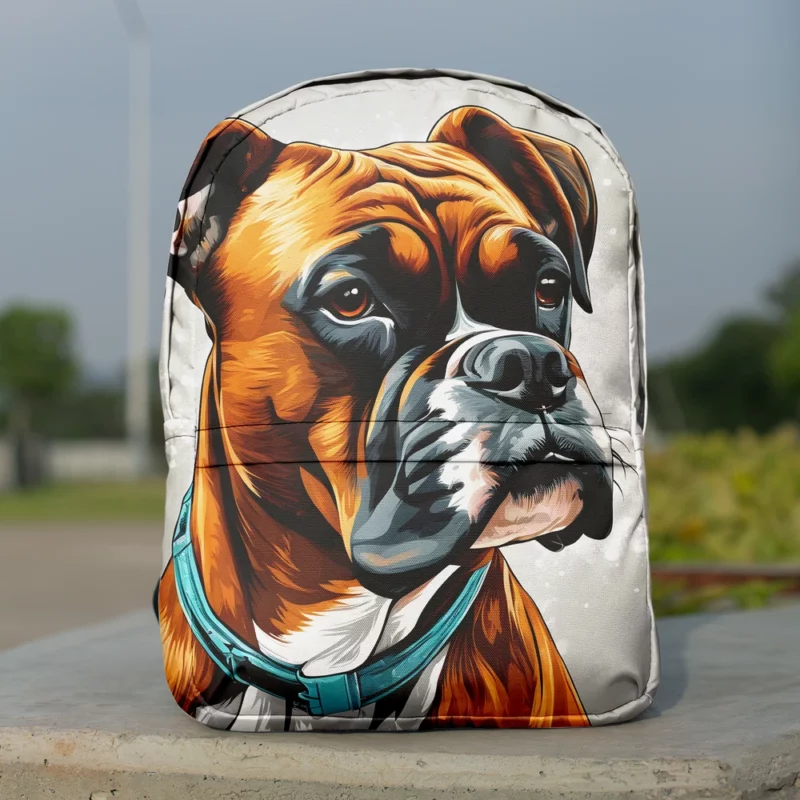 Intelligent Boxer Dog Enthusiast Minimalist Backpack