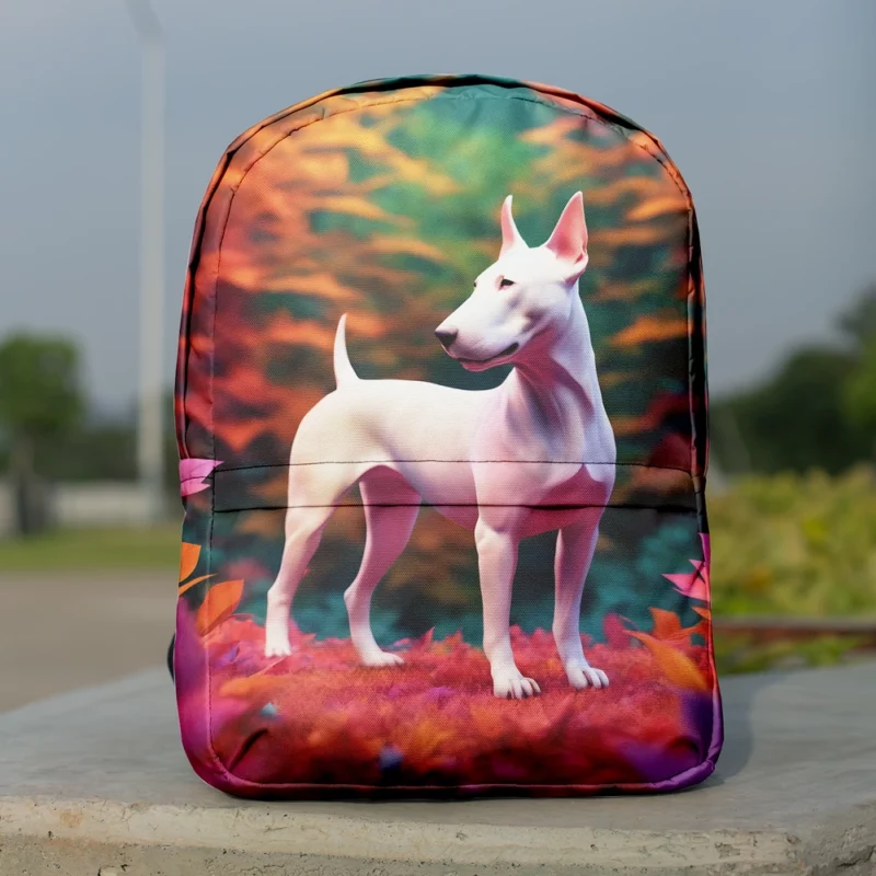 Intelligent Bull Terrier Dog Explorer Minimalist Backpack