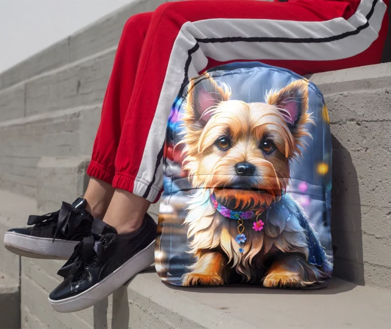Sprightly Cairn Terrier Dog Joyful Spirit Minimalist Backpack 1