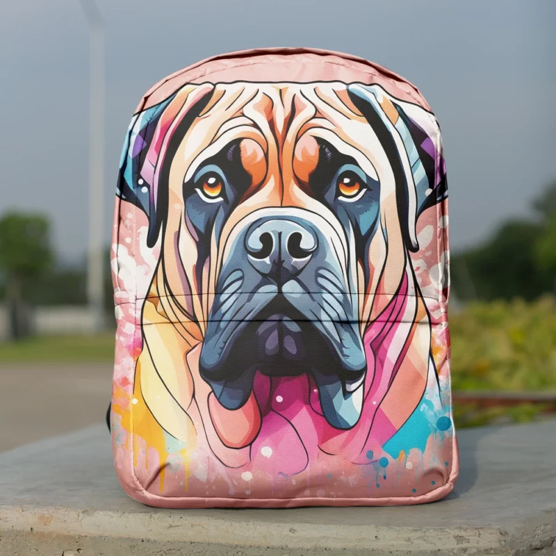 Striking Bullmastiff Canvas Dog Elegance Minimalist Backpack