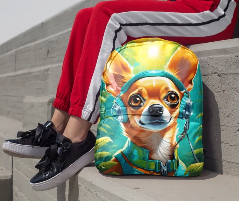Teen Best Friend Chihuahua Dog Cuteness Minimalist Backpack 1