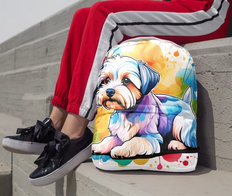 Teen Best Friend Dandie Dinmont Terrier Charm Minimalist Backpack 1