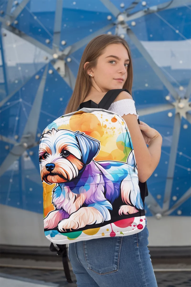 Teen Best Friend Dandie Dinmont Terrier Charm Minimalist Backpack 2