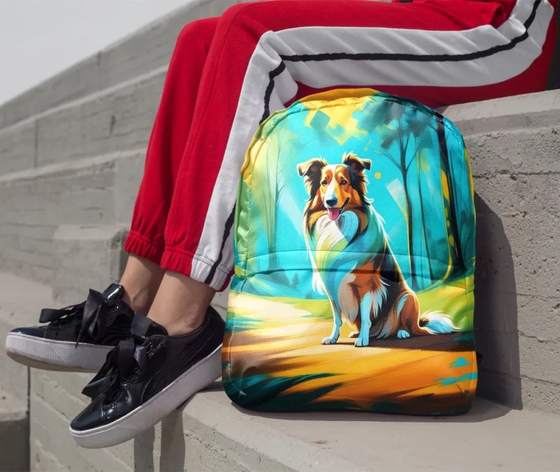 Teen Birthday Present Collie Rough and Smooth Joy Minimalist Backpack 1