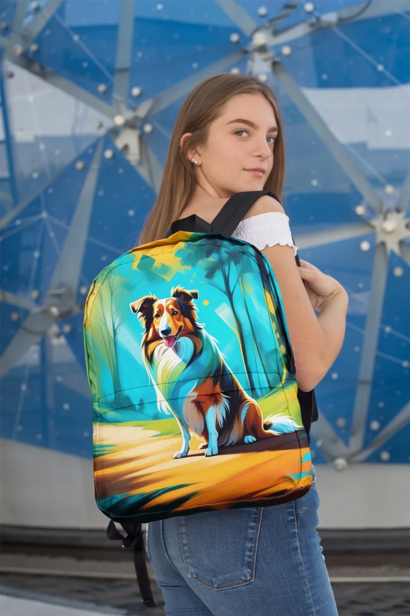 Teen Birthday Present Collie Rough and Smooth Joy Minimalist Backpack 2