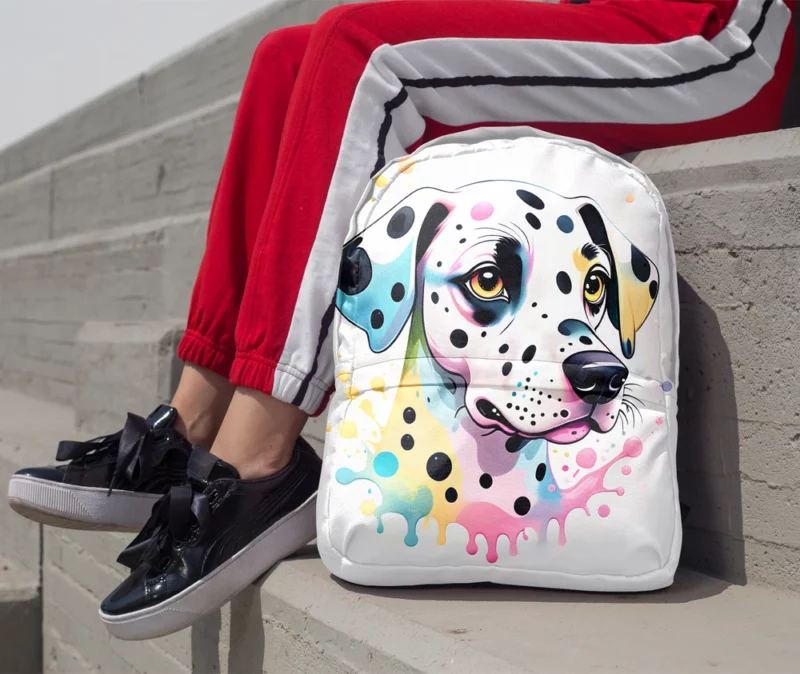 Teen Birthday Present Dalmatian Magic Minimalist Backpack 1