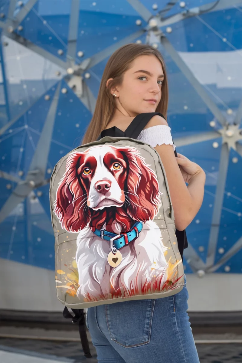 Teen Furry Companion Field Spaniel Dog Love Minimalist Backpack 2