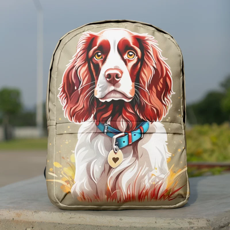 Teen Furry Companion Field Spaniel Dog Love Minimalist Backpack