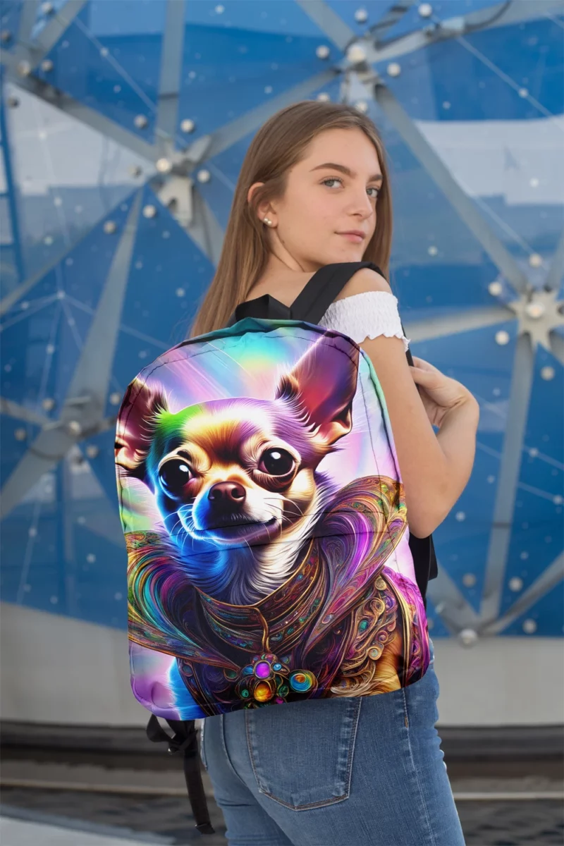 Teen Furry Pal Chihuahua Dog Love Minimalist Backpack 2