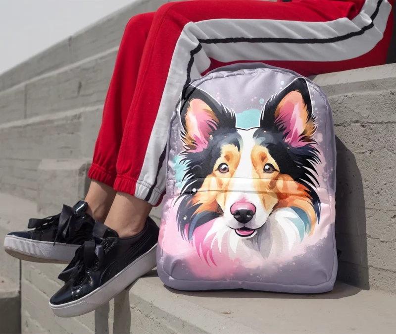 Teen Home Decor Collie Rough and Smooth Elegance Minimalist Backpack 1