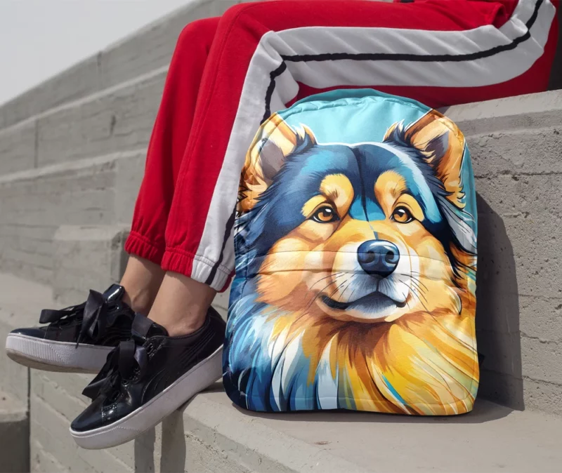 Teen Home Decor Finnish Lapphund Elegance Minimalist Backpack 1