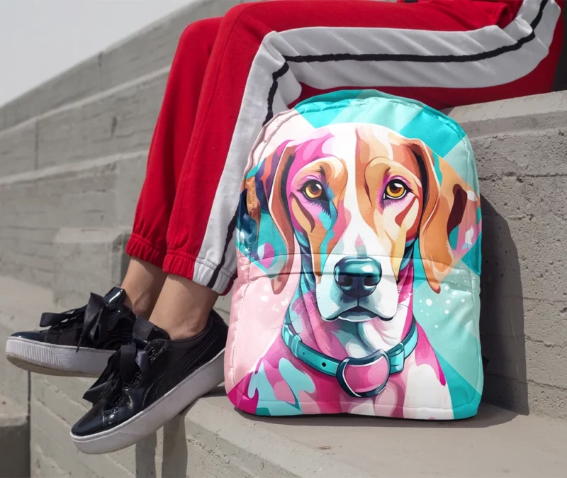 Teen Stylish Home English Foxhound Decor Minimalist Backpack 1