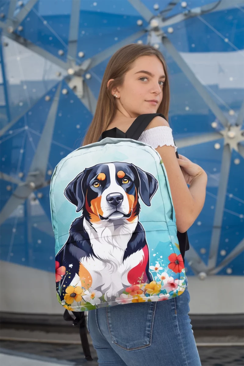 Teen Stylish Home Entlebucher Mountain Dog Decor Minimalist Backpack 2
