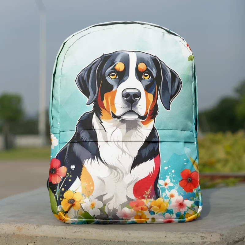 Teen Stylish Home Entlebucher Mountain Dog Decor Minimalist Backpack