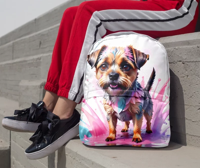 Versatile Border Terrier Dog Partner Minimalist Backpack 1
