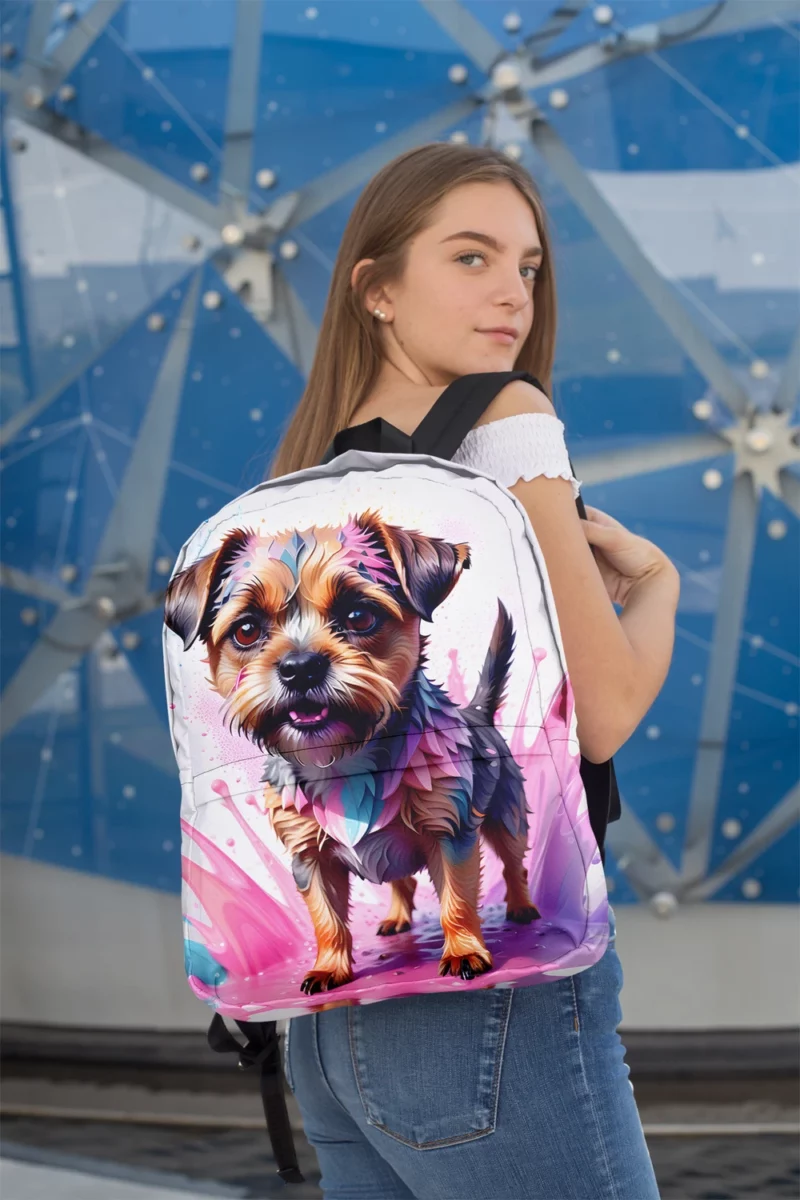 Versatile Border Terrier Dog Partner Minimalist Backpack 2