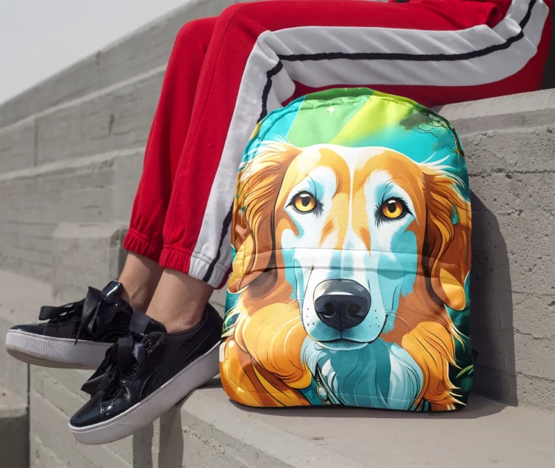 Versatile Borzoi Dog Partner Minimalist Backpack 1