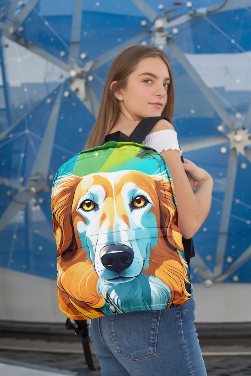 Versatile Borzoi Dog Partner Minimalist Backpack 2