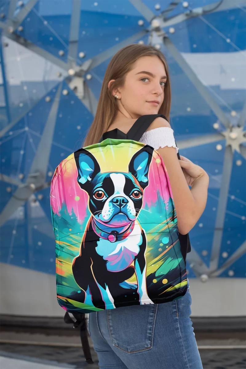 Versatile Boston Terrier Dog Partner Minimalist Backpack 2
