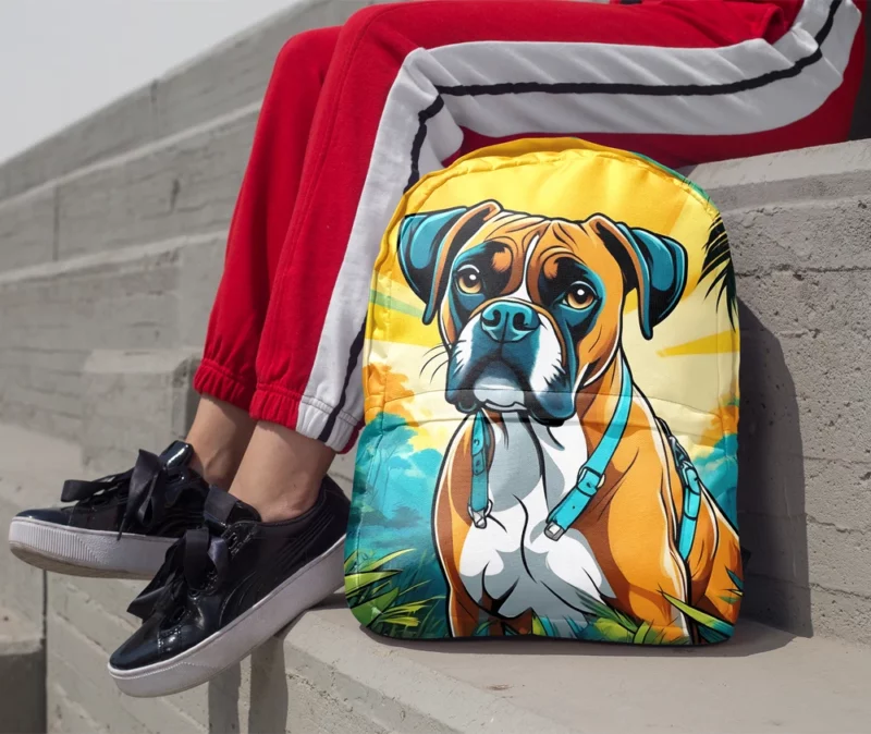 Versatile Boxer Dog Partner Minimalist Backpack 1