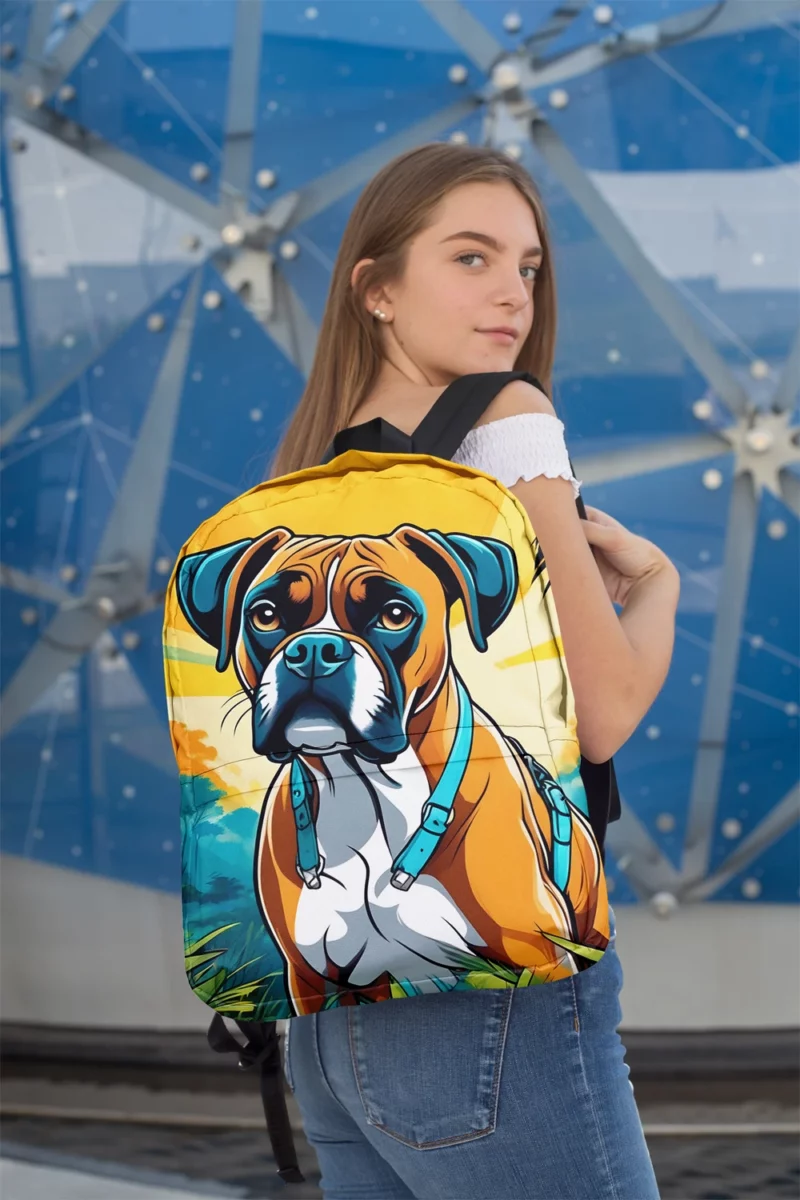 Versatile Boxer Dog Partner Minimalist Backpack 2